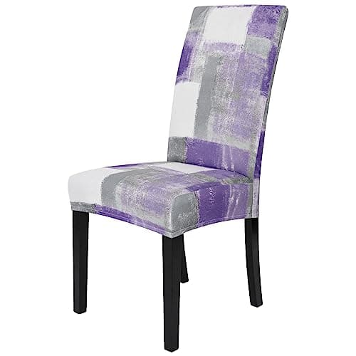 Gibelle Chair Covers Dining Room Set of 12, Stretch Spandex Slipcover for Dining Room & Kitchen Parsons Chairs, Removable Washable Seat Protector Cover (Purple)