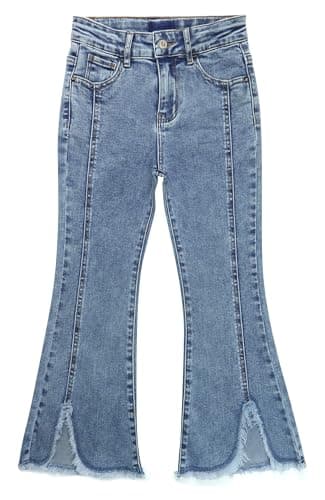 KIDSCOOL Girls Flare Jeans 18M-14T Bell Bottom Elastic Waist Denim Pants
