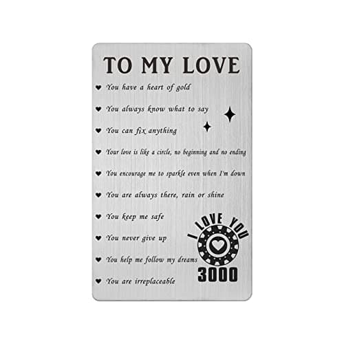 Yobent I love You Gifts Him, Reasons Why I Love You Card