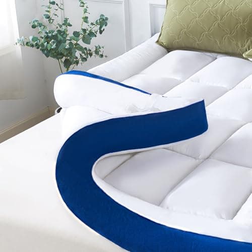 WhatsBedding 5 Inch Memory Foam King Mattress Topper for Back Pain Relief