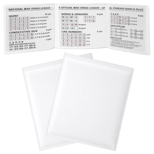 KFHENSOMR 2Pcs Waterproof Mahjong Card Holder Protector Clear 6.1 × 4.96In