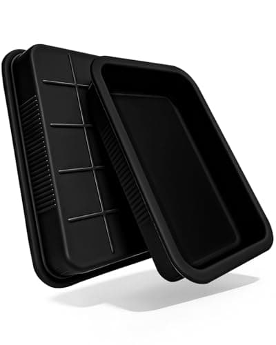 Matchwaves Drip Pan for Weber, Silicone Grease Tray Liners for Weber Grills, Reusable Universal Replacement Liners for Weber Series, 8.8" X 6.3" - 2 Pack Black