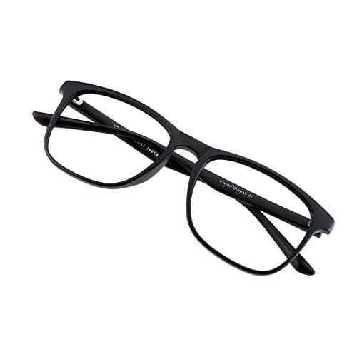 VisionGlobal Blue Light Blocking Glasses for Computer Reading or Gaming, UV 400 Anti Glare Lenses Help Reduce Eye Strain and Fatigue, Men and Women Frame, No（0.00） Magnification