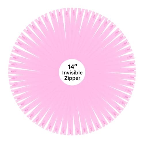 Mandala Crafts #3 Pink 14 Inch Invisible Zippers for Sewing, Bulk 80 PCs