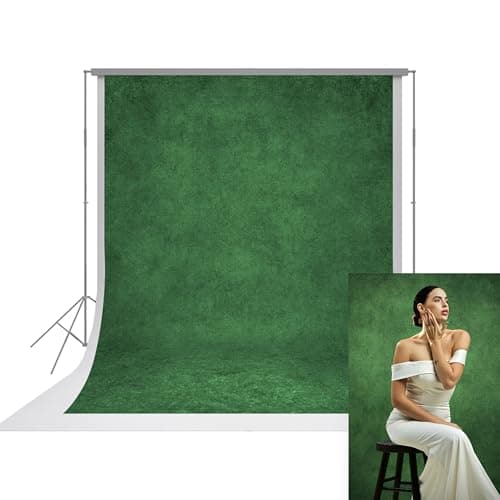 UrcTepics 6x8 ft Green Photography Backdrop, No Stand