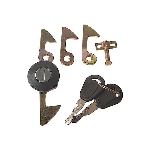 FJMQHU Motorcycle Rear Trunk Lock Replacement 2 Keys 4 Metal Hook Luggage Box Lock