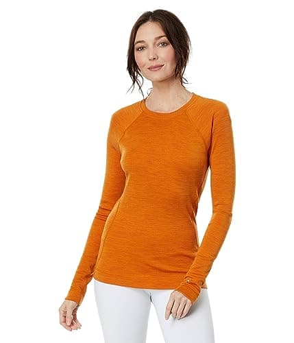 Smartwool Women's Classic Thermal Merino Base Layer Crew Marmalade Heather X-Large