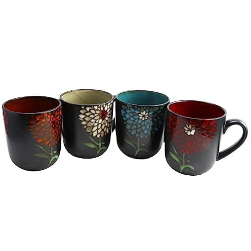 Gibson Home Gardenia Cafe 4 Piece 16 oz. Assorted Mug Set