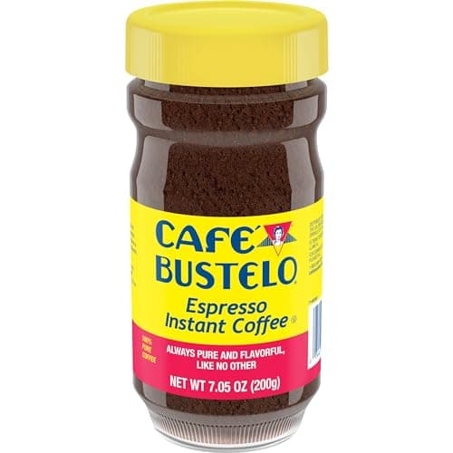 Café Bustelo, Espresso Style, Dark Roast Instant Coffee, 7.05 oz Jar