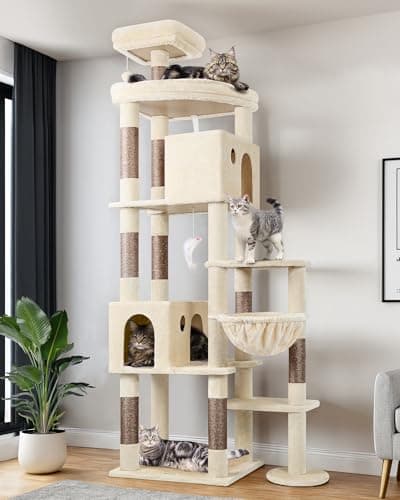 Globlazer Giant Cat Tree for Indoor Large Cats, 83in, F83, Beige
