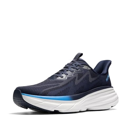 ALLSWIFIT Men's Slip On Walking Shoes Hands-Free Cushion Running Tennis ActiveSolid Non-Slip Comfortable Workout Gym Athletic Fashion Sneakers,Size 7.5,Blue,AMUMRS2512