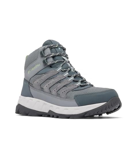 Columbia Womens Strata Trail Mid Waterproof, Titanium Grey Steel/Sage Leaf, 11