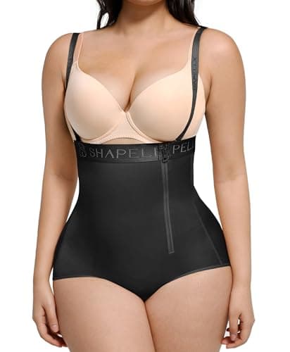 SHAPELLX Tummy Control High Waist Trainer Shapewear for Women Faja Shaping Panties Body Shaper (X-Large Black)