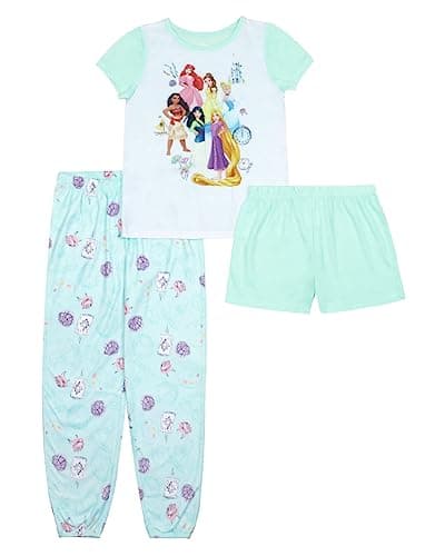 Disney girls 3-piece Loose-fit Pajama Set, Soft & Cute for Kids, ONCE UPON A TIME, 2