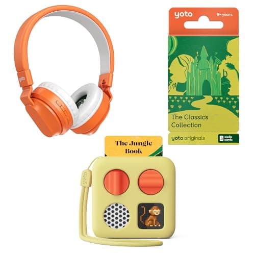 YOTO Mini (2024 Ed.) Kids Audio Player + The Classics Bundle + Headphones