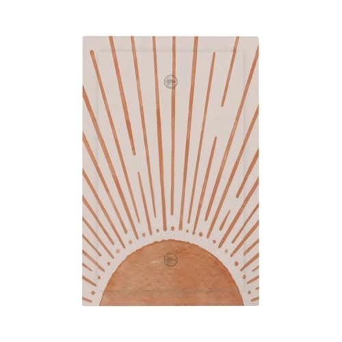 Yamxbfa 60s Orange Vinrage Boho Sun Mid Century Minimalist Abstract Sunrise Sunset Single Blank Light Switch Cover Decorative 1 Gang No Device Electrical Wall Plate Switchplate for Country Bathroom