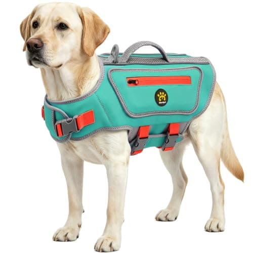 Sheripet Life Jacket for Dogs, High Flotation Pet Swim Vest for Boating S