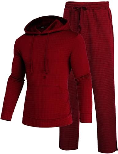 ZSJR Tracksuit Mens with Pockets Full Zip Hoodie Sweatsuit 2 Pieces Running Jogging Sports Casual Sweat Suits