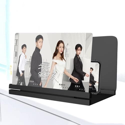 12-Inch Mobile Screen Magnifier - HD 3D Foldable Phone Amplifier for Movies, Videos, and Reading Universal Adjustable Eye Protection, Suitable Kids Seniors