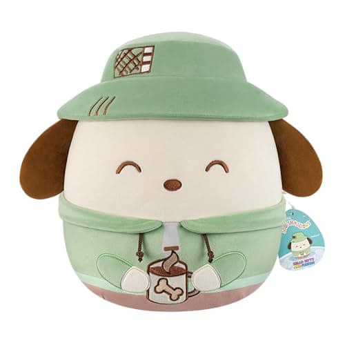 Squishmallows Original Sanrio 12in Cute Camping Pochacco – Official Jazwares Plush (Medium-Sized)