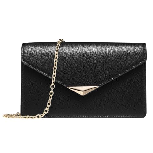 SWEETV Classic Envelope Clutch Purses for Women Elegant PU Leather Handbags for Evening, Weddings, Parties, and Formal Events