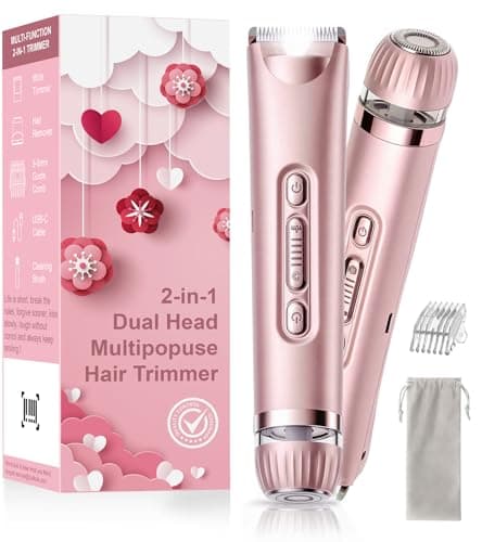 Bikini Trimmer for Women, 2-in-1 Electric Shaver, Electric Razors for Women