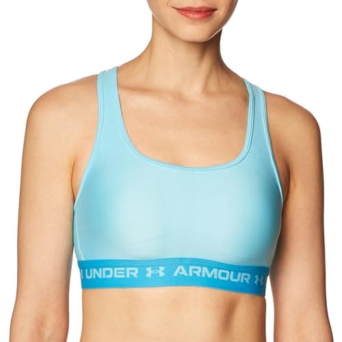 Under Armour Womens Crossback Mid Impact Sports Bra, (914) Sky Blue/Capri/Sky Blue, X-Small