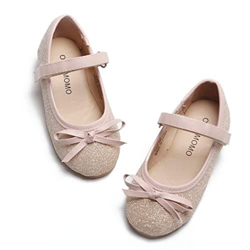 Otter MOMO Toddler/Little Girls Mary Jane Ballerina Flats Shoes Slip-on School Party Dress Pink Shoes Size 5