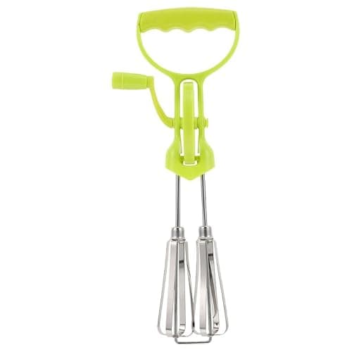 FUNOMOCYA Hand Crank Manual Egg Beater Stainless Steel Mixer with Ergonomic Handle for Efficient Multi-Functional Kitchen Mixing and Baking 11.81X5.11X3.14In