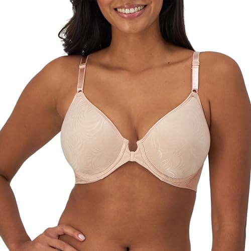 Bali Women's Comfort Revolution Front-Close Shaping Underwire Bra DF3P66, Sandshell, 42B