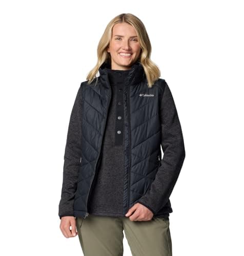 Columbia Womens Heavenly II Insulated Puffer Vest, Black, Small