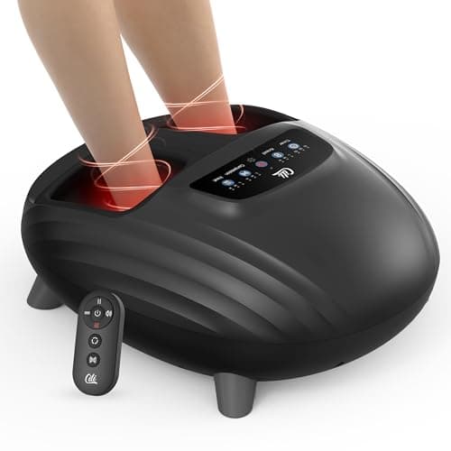 CILI Shiatsu FSA Foot Massager with Heat and Compression, Knead Rolling HSA Feet Massager for Neuropathy, Plantar Fasciitis, Remote Control, Up to Men Size 14", Christmas Gifts for Men Women