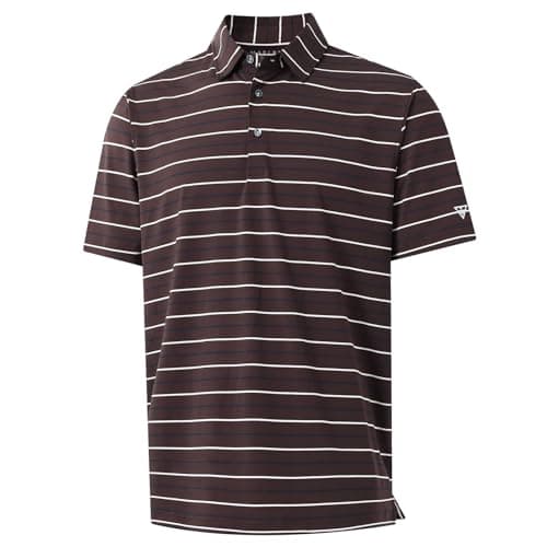 M MAELREG Boys Golf Shirts Short Sleeve Polo Comfort Soft Youth Performance Striped Golf Shirt for Kids