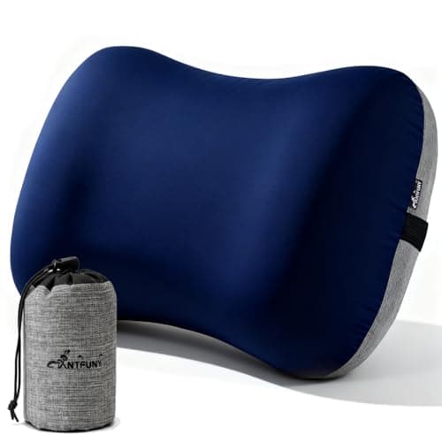 Inflatable Neck Pillow for Travel Camp Beach Small Compact Backpacking Essentials Hiking Gear Rv Car Travel Trailer Lake Day Roadtrip Road Trip Motorhome Glamping Overlanding Deployment Accessories