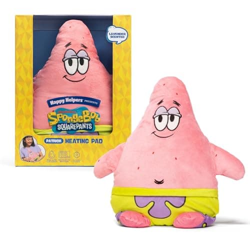 Happy Helpers Patrick By Relatable, The Cozy Comfort That's Anything But Boring, Get Relief with This Plush Heating Pad for Period Cramps and Body Pain, Includes 1 Microwavable Patrick Heating Pad