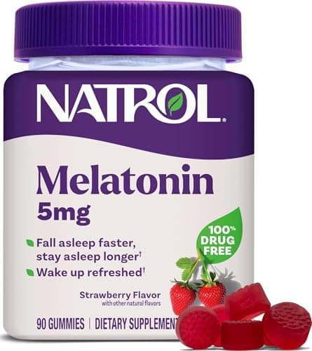 Natrol Melatonin 5 mg Gummies, Sleep Support for Adults, 90 Count
