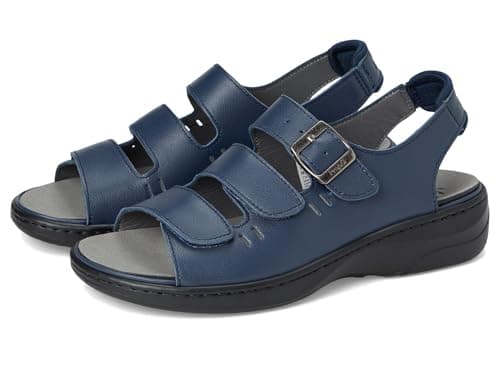 Propét Women's Breezy Walker Sandals Comfort Footbed Navy 06H X-Wide US