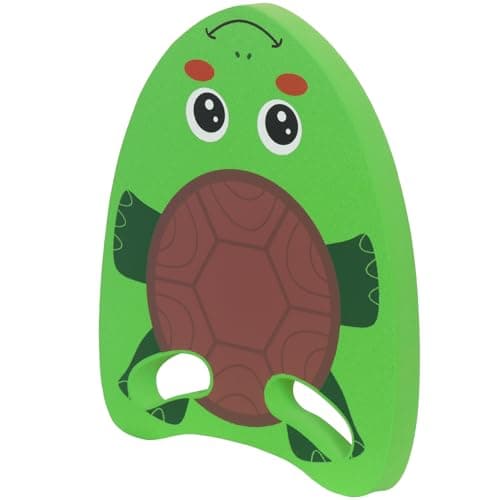 Nattork Kids Swim Kickboard, Cute Eco Turtle Swimming Training Board with Handles, Lightweight EVA Foam Pool Float Board for Toddlers & Beginner Swimmers, Fun Swim Aid for Kids Pool Practice