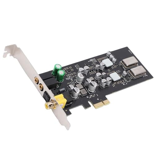 PUSOKEI PCIe HiFi Sound Card with DAC & CM108AH, 7.1 Channel Optical Coaxial Audio Interface,120dB THD + N for Music Production Studio Gaming