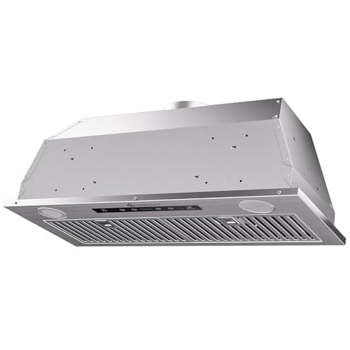 AMZCHEF 30 Inch Range Hood Insert 1000 CFM Built-in Kitchen Vent Hood Stainless Steel Ducted/Ductless Convertible, 3-Speed Touch Control with LED Lights and Baffle Filters for Kitchen Ventilation