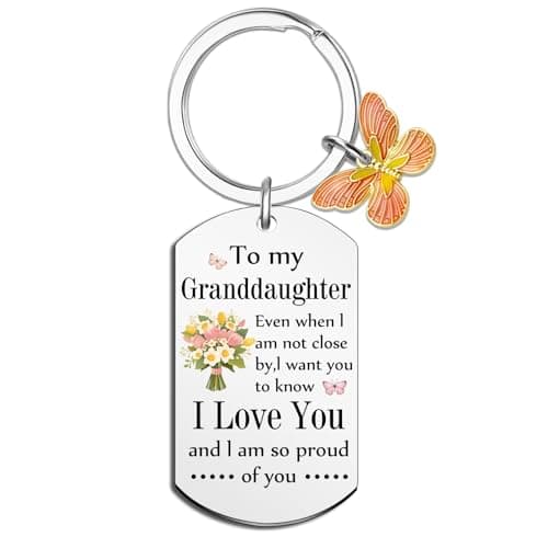 YINSSA Granddaughter Gifts From Grandma Unique Birthday Gift Keychain