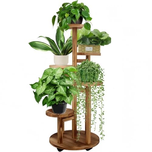 GEEBOBO 5 Tiered Tall Plant Stand for Indoor