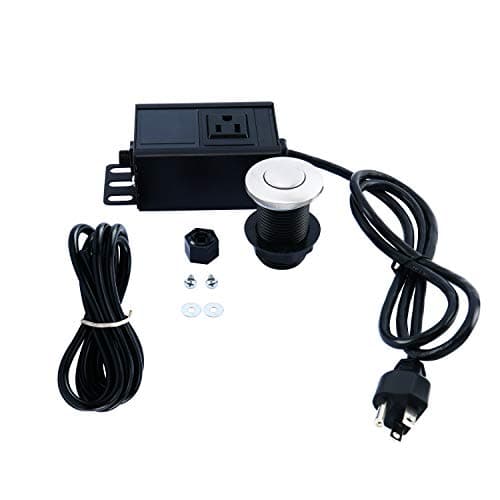 Homend Sink Top Air Switch Kit, Garbage Disposal Air Switch Sink Top Button Single Outlet Single Control for Dishwasher