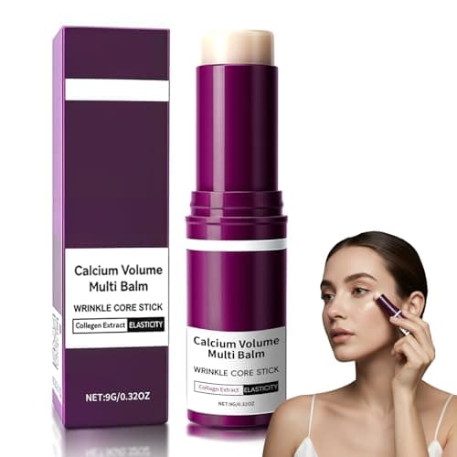 Hypoaled Cementerre Calcium Multi Balm Stick, Korean Calcium Volume Multi Balm, Collagen Moisturing Stick, Anti-aging, Wrinkles, Sagging, Hydrating, Firming Skin, Suitable for Eyes, Face & Neck-Purple