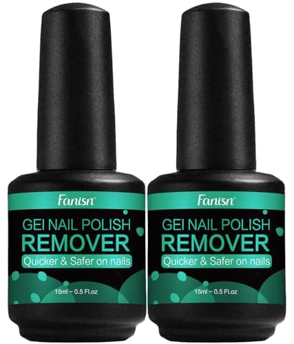 Gel Nail Polish Remover 2x15ml - No Foil No Soak, Acetone-Free, 3-5 Min Express Removal for Home DIY, Safe for Natural Nails