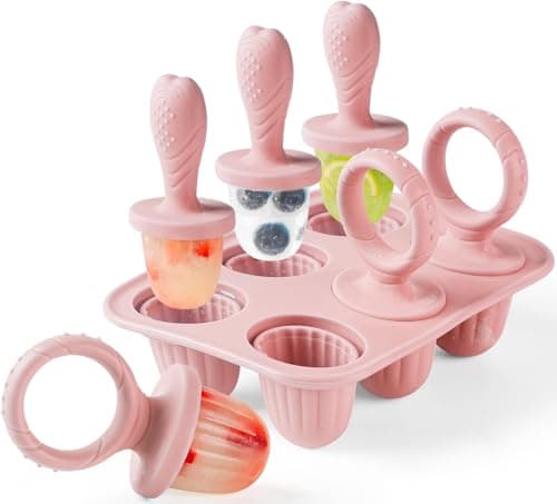 Jrisbo Silicone Baby Popsicle Molds, Toddlers Mini Freezer Pop Molds