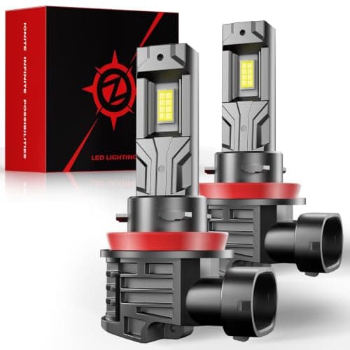 ZONBEAM H11/H8/H9 LED Fog Light Bulbs, 50000LM, 6000K Cool White, 2-Pack