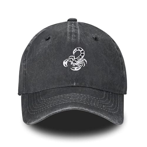 Animal Embroidered Baseball Cap Adjustable Vintage Washed Distressed Denim Baseball Hat for Women Men (US, Alpha, One Size, Animal)