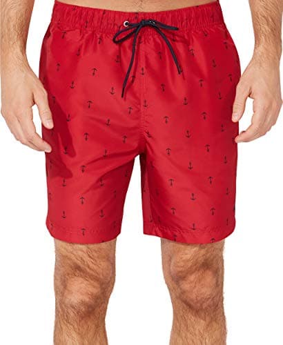 Nautica Men's Quick Dry All Over Classic Anchor Print Swim Trunk