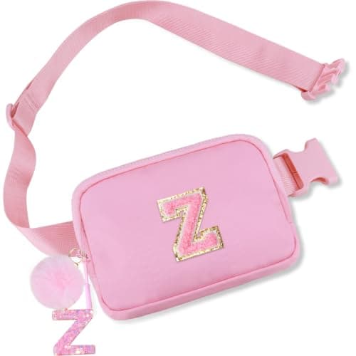 Girls Fanny Pack Belt Bag - Kids Crossbody Bag Girl Purse for Birthday Gift for 4-6 7-9 10-12 13-33 Daughter Sister Friends Teen Initia Keychain Z